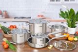 Bộ Nồi Chảo 5 Món GUME Inox Cao Cấp Hàn Quốc