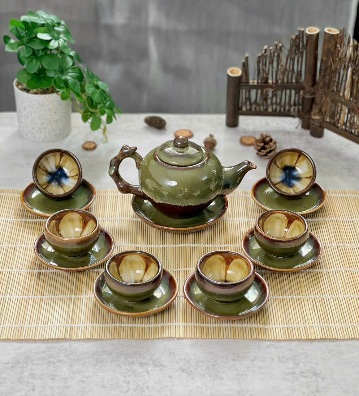 Ấm chén Bát Tràng BK-CE001500VN-3977