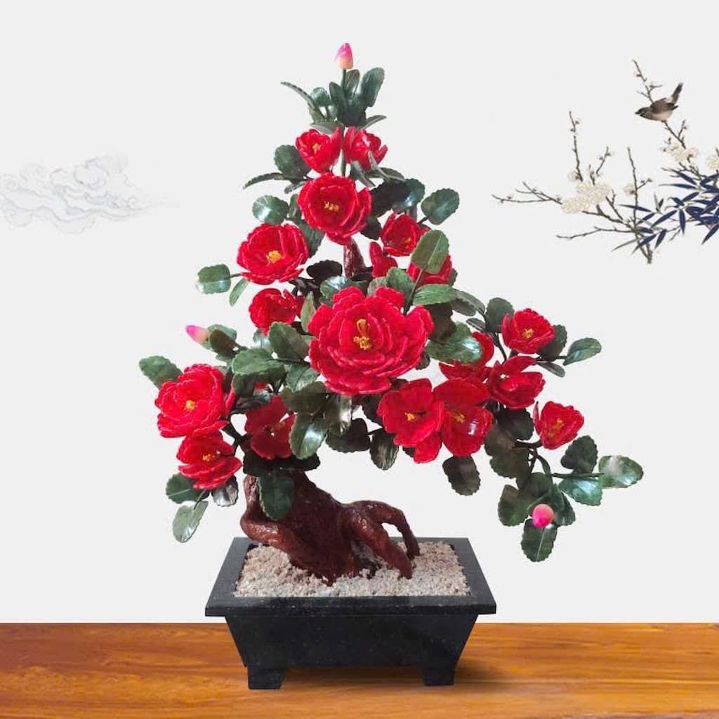 Cây cảnh đá quý hoa mẫu đơn BKSTVN-9003