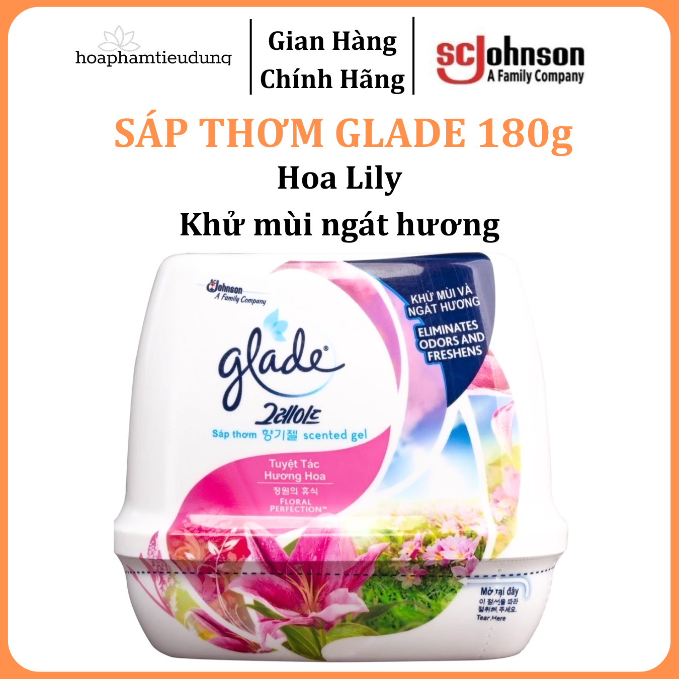 Sáp Thơm Phòng Glade đủ mùi 180g