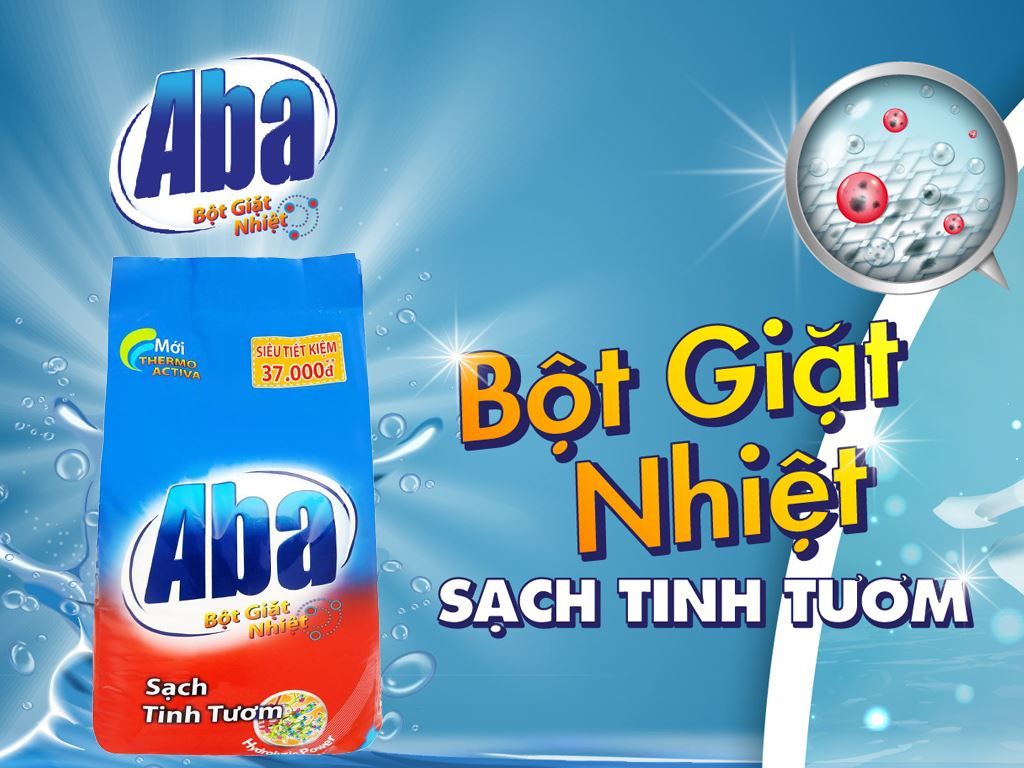 Bột giặt nhiệt Aba sạch tinh tươm túi 5.7 kg