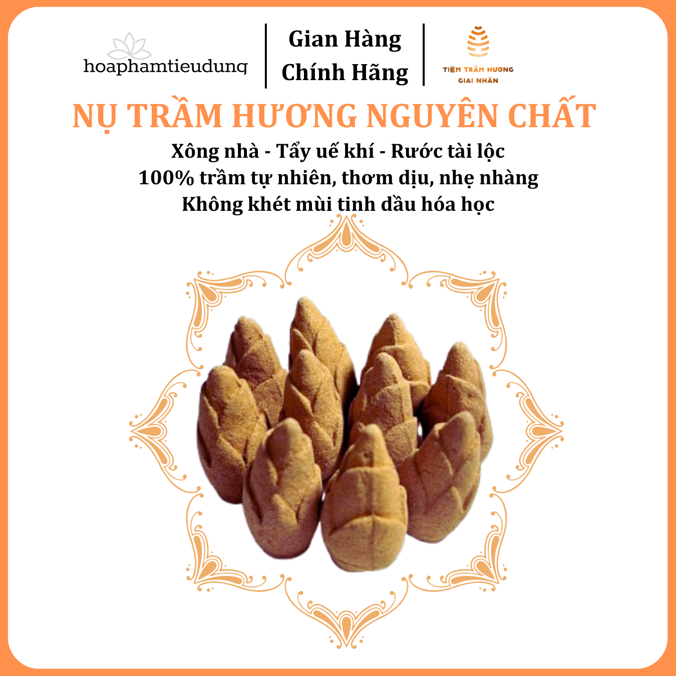 Nụ Trầm Hương hoa sen Nguyên Chất Xông Nhà, Tẩy Uế Khí, Rước Tài Lộc Thơm Dịu Nhẹ, Không Khét Mùi Tinh Dầu Hóa Học
