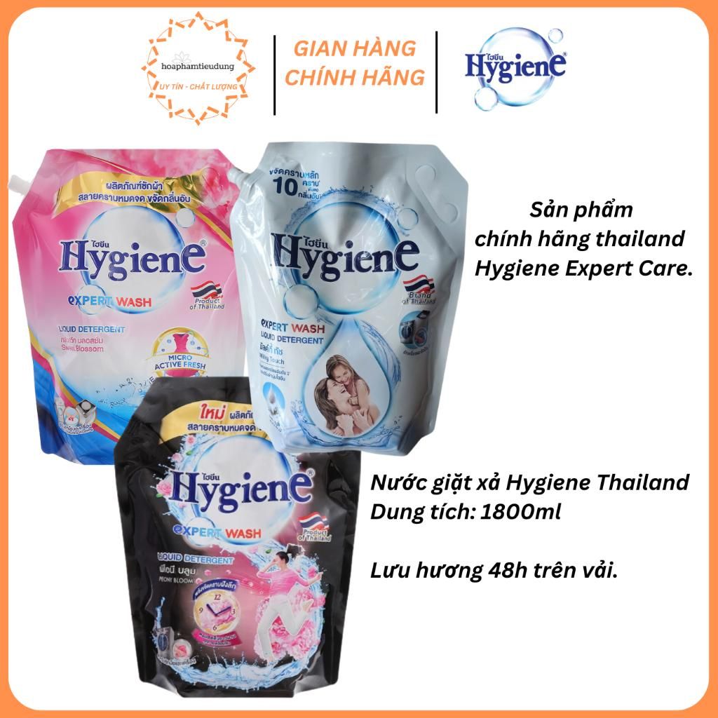 Nước giặt Hygiene Expert Wash Peony Bloom Thái Lan túi 1.8L