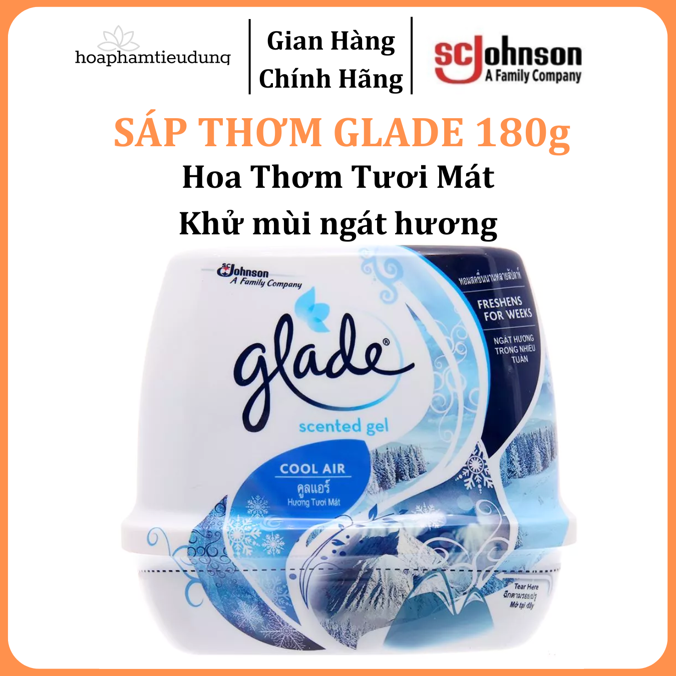 Sáp Thơm Phòng Glade đủ mùi 180g