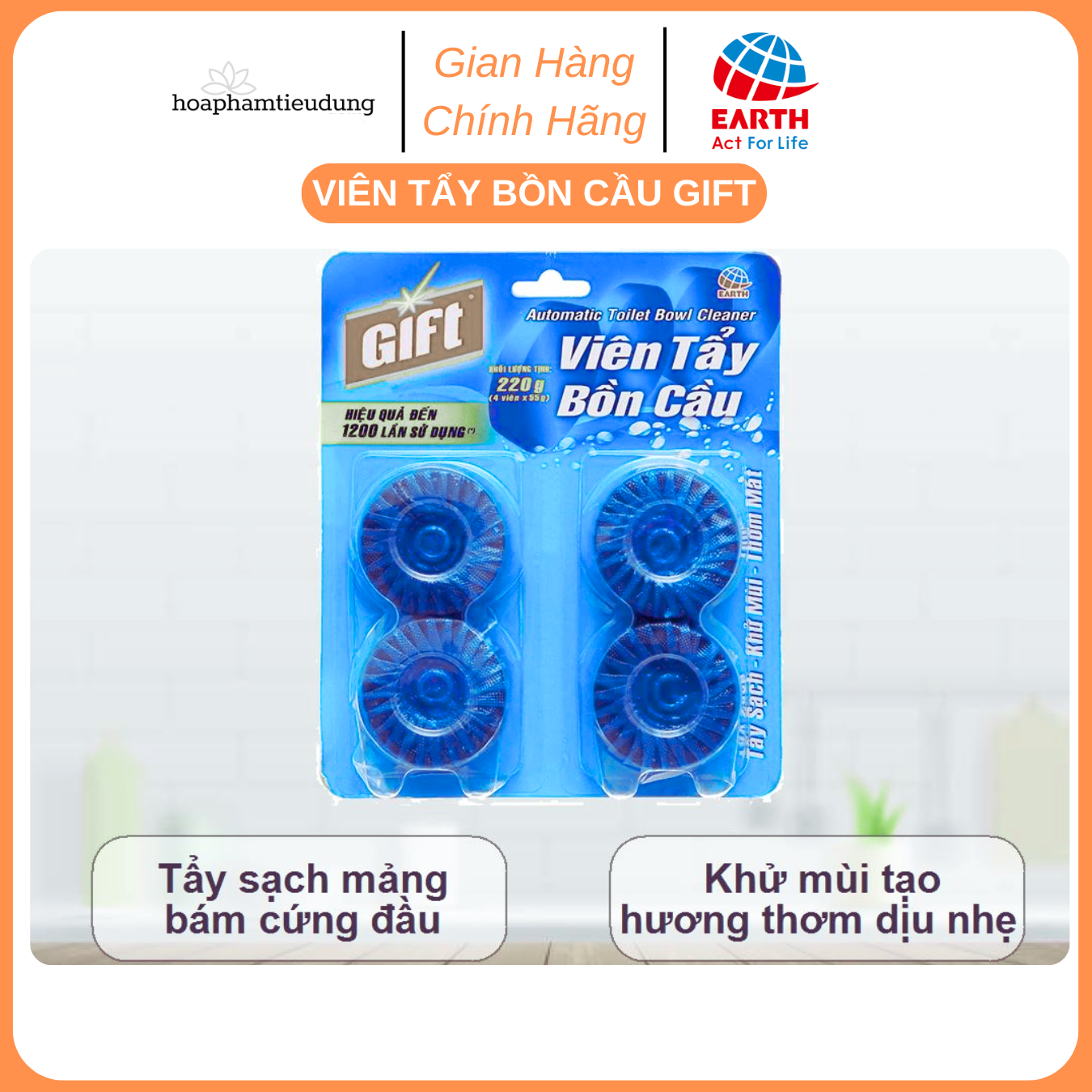 Viên Thả Bồn Cầu Gift (4 viên × 55g)