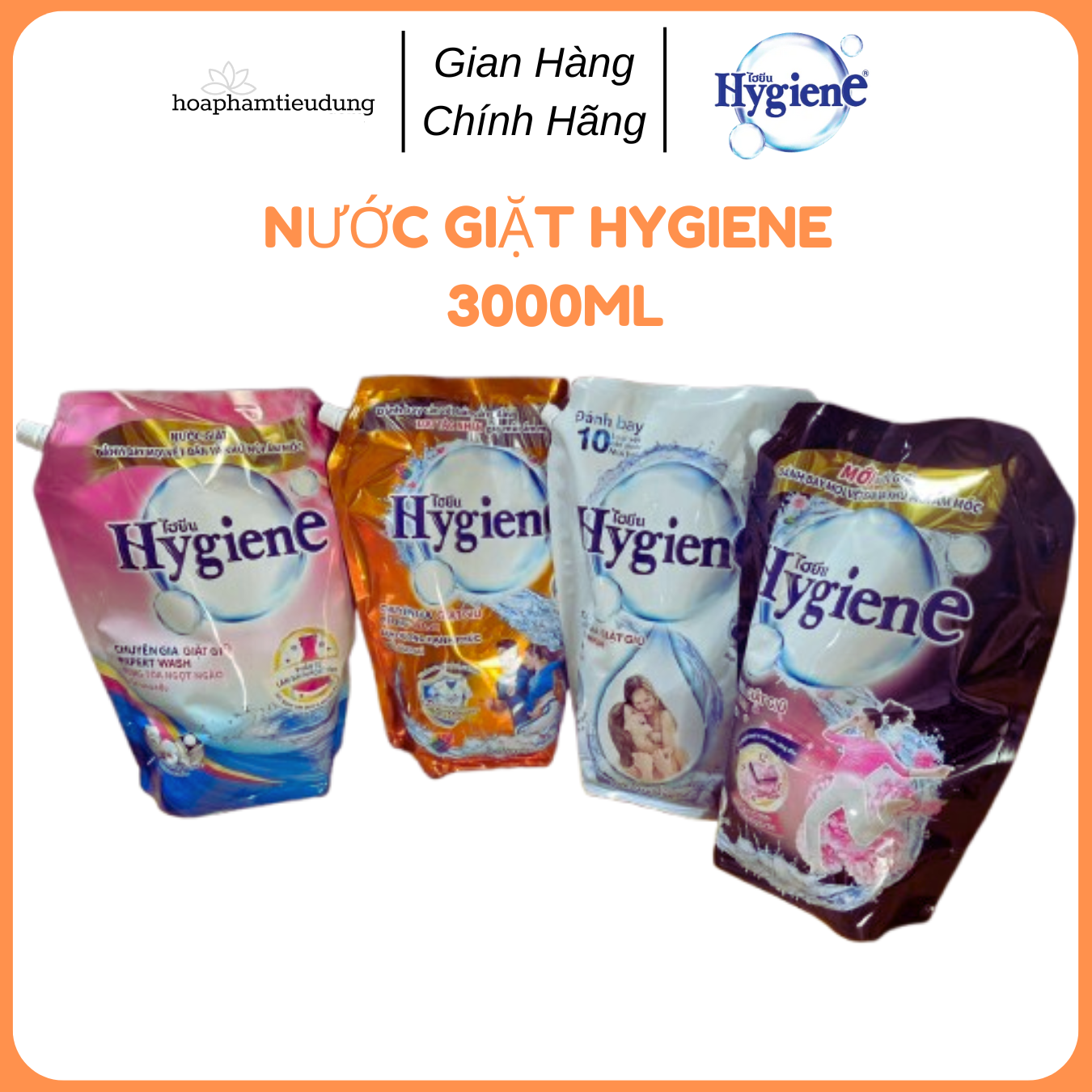 Nước giặt xả 2in1 Hygiene 3000ml
