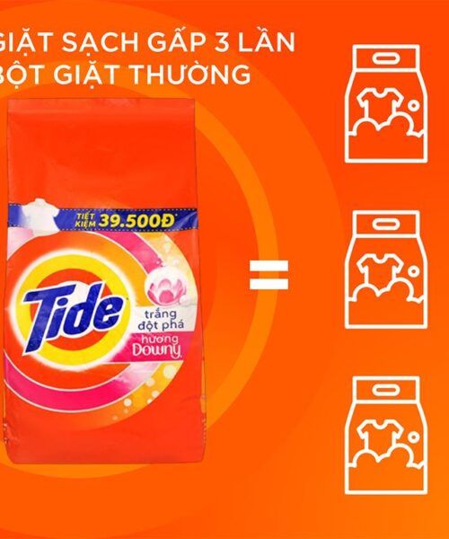 Bột giặt Tide trắng đột phá hương Downy túi 5 kg