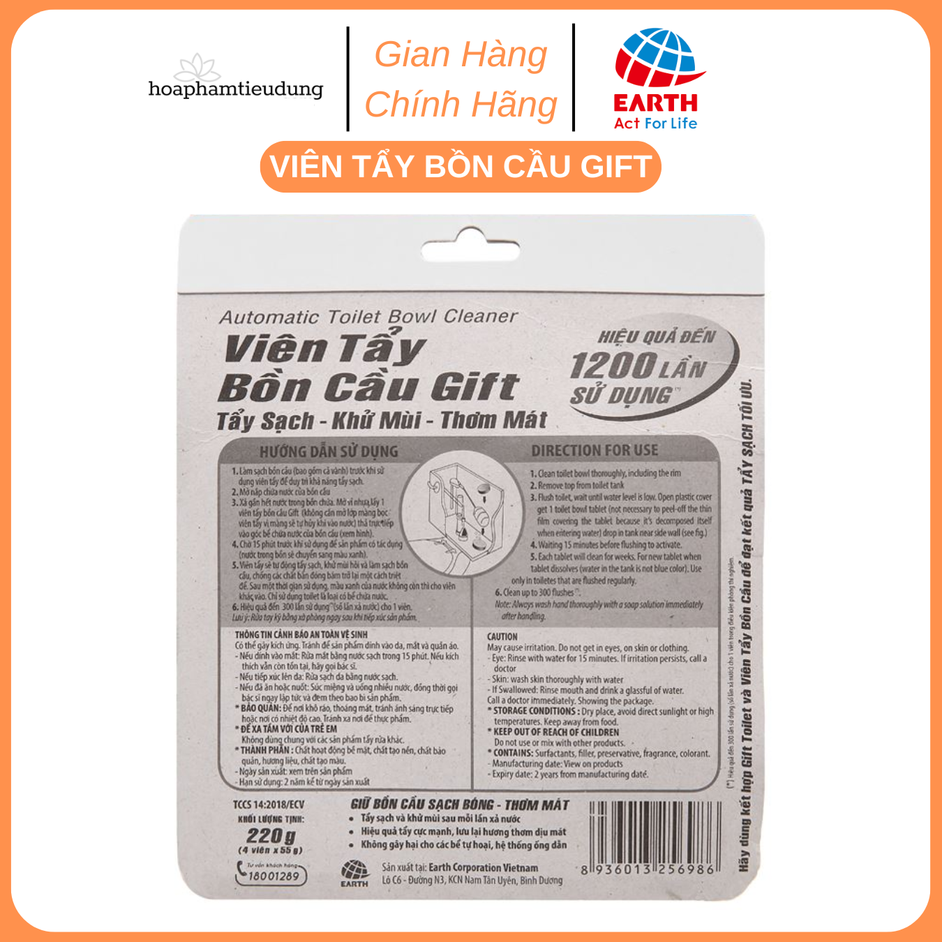 Viên Thả Bồn Cầu Gift (4 viên × 55g)
