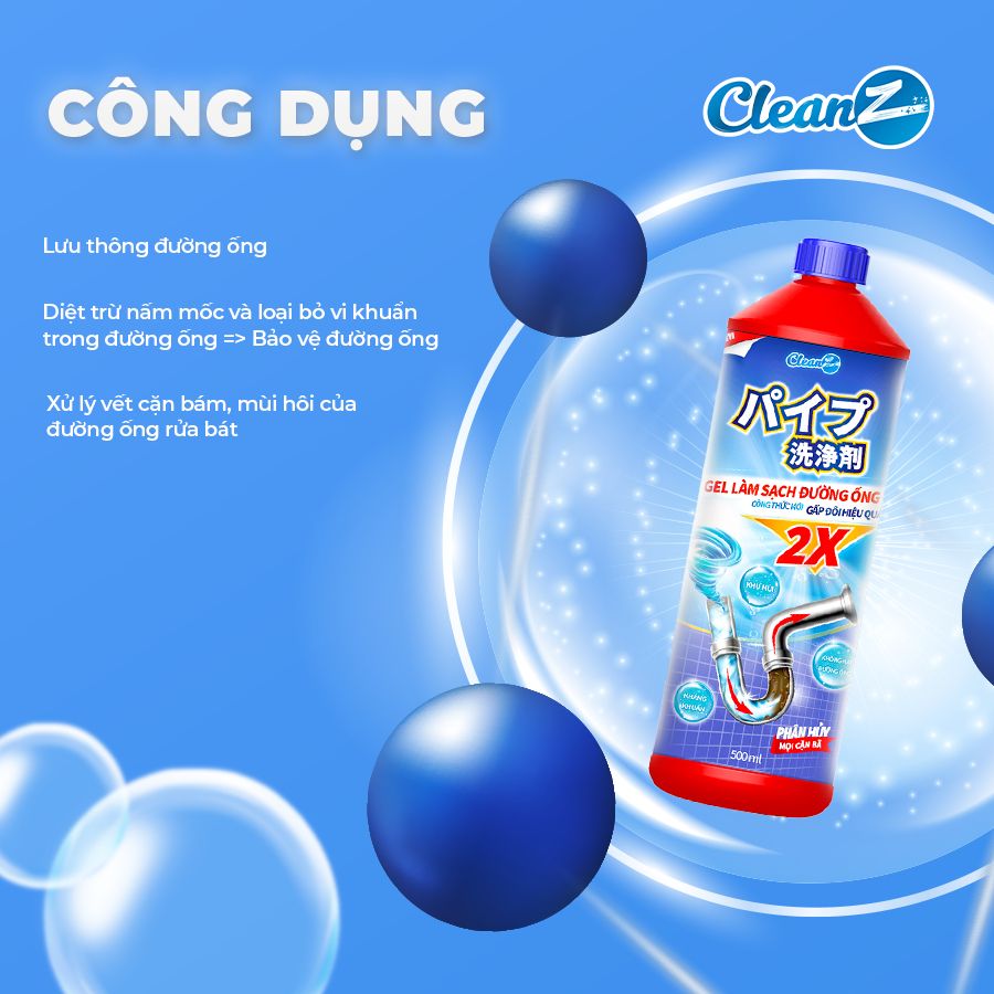 Gel thông tắc sinh học đa năng AIKOMI làm sạch, bảo vệ đường ống bồn rửa mặt, chậu rửa bát, khử mùi hôi