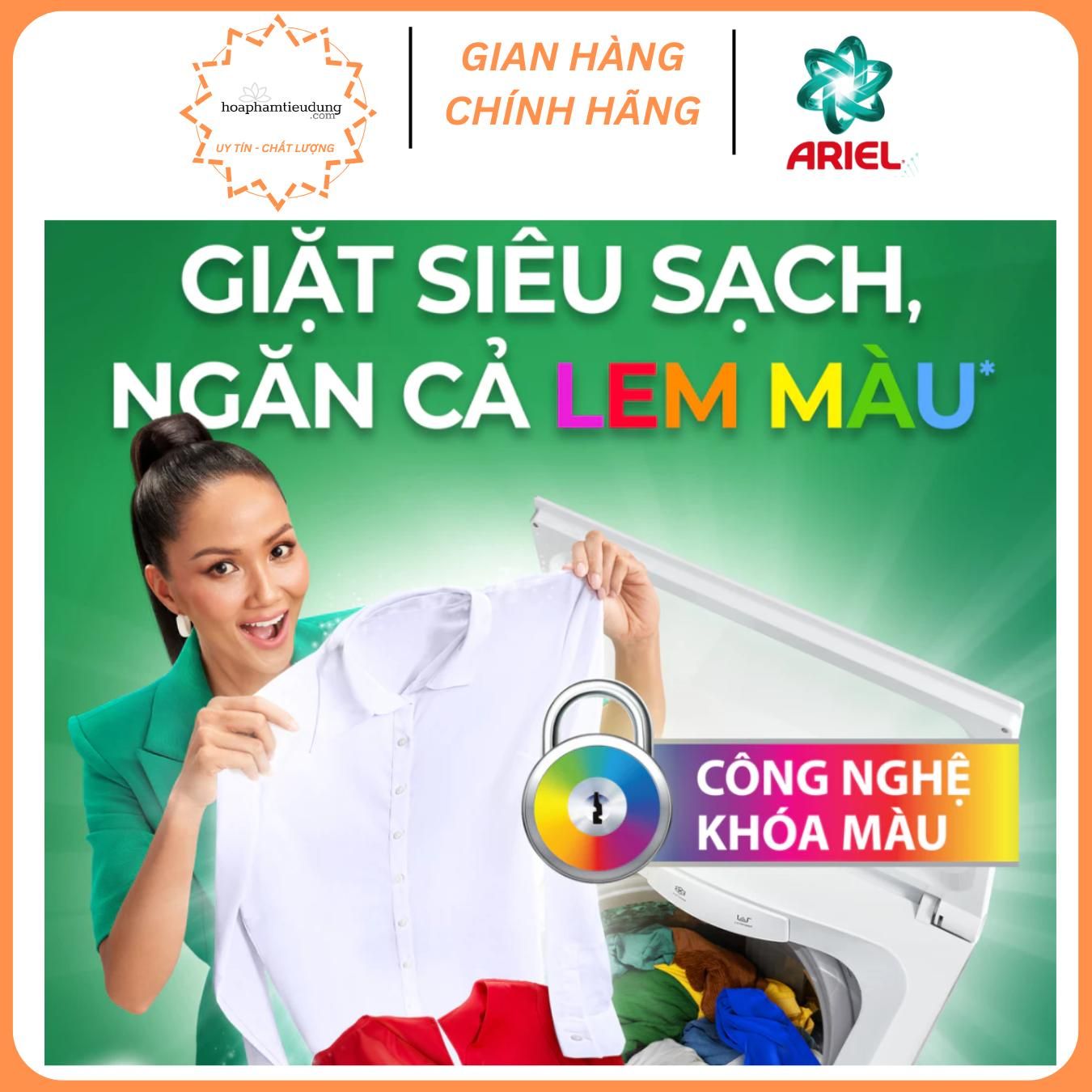 Nước giặt Ariel 2kg hương Downy Nắng Sớm (Máy giặt cửa trên)
