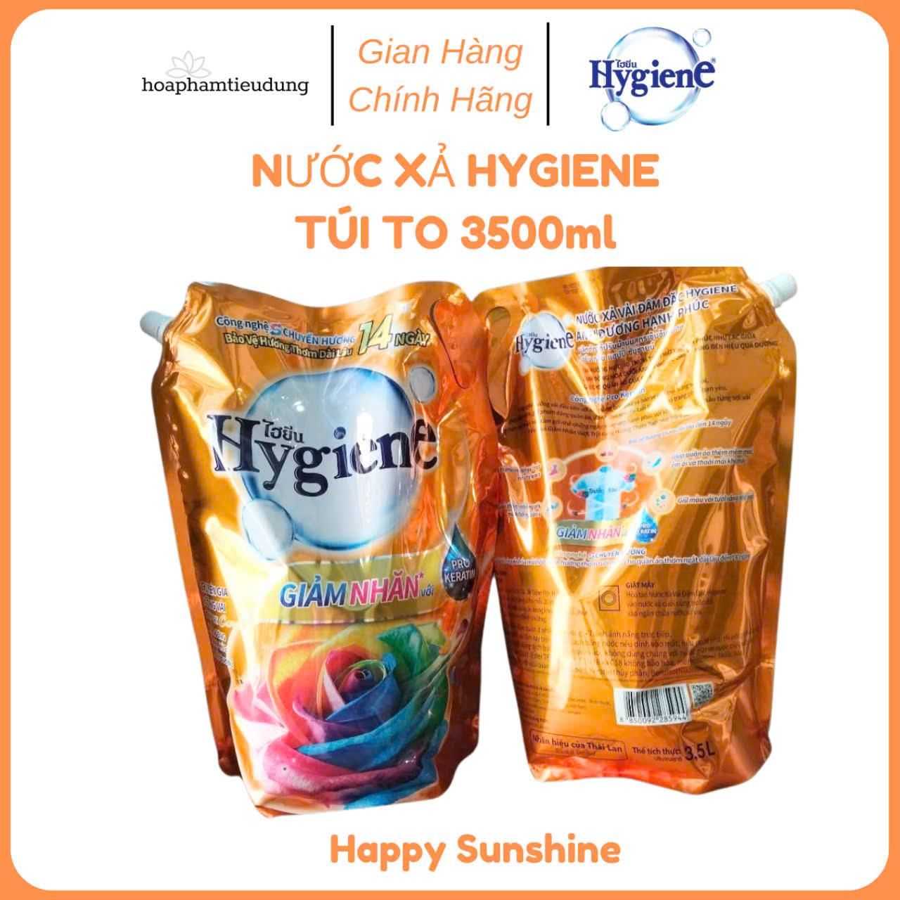(Túi To Tiết kiệm) Nước Xả Vải Hygiene Đậm Đặc 3.5L Thái Lan