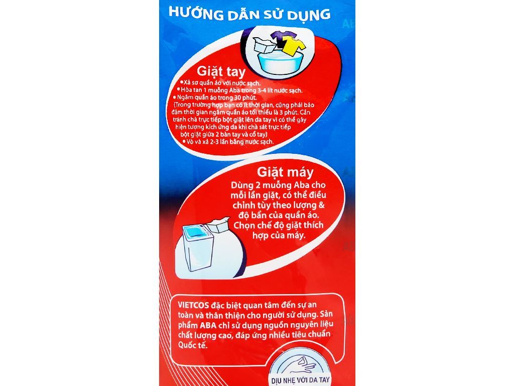 Bột giặt nhiệt Aba sạch tinh tươm túi 5.7 kg