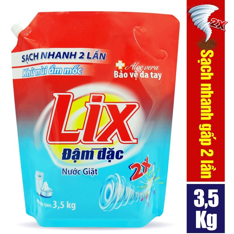 Nước giặt LIX đậm đặc hương hoa khử mùi ẩm mốc 3.5kg