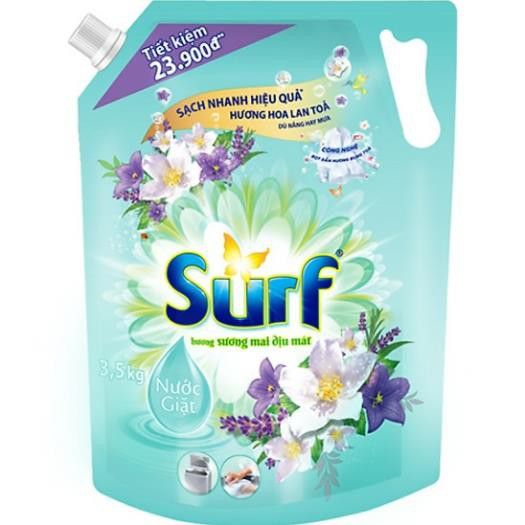 Nước giặt Surf túi 4kg đủ hương