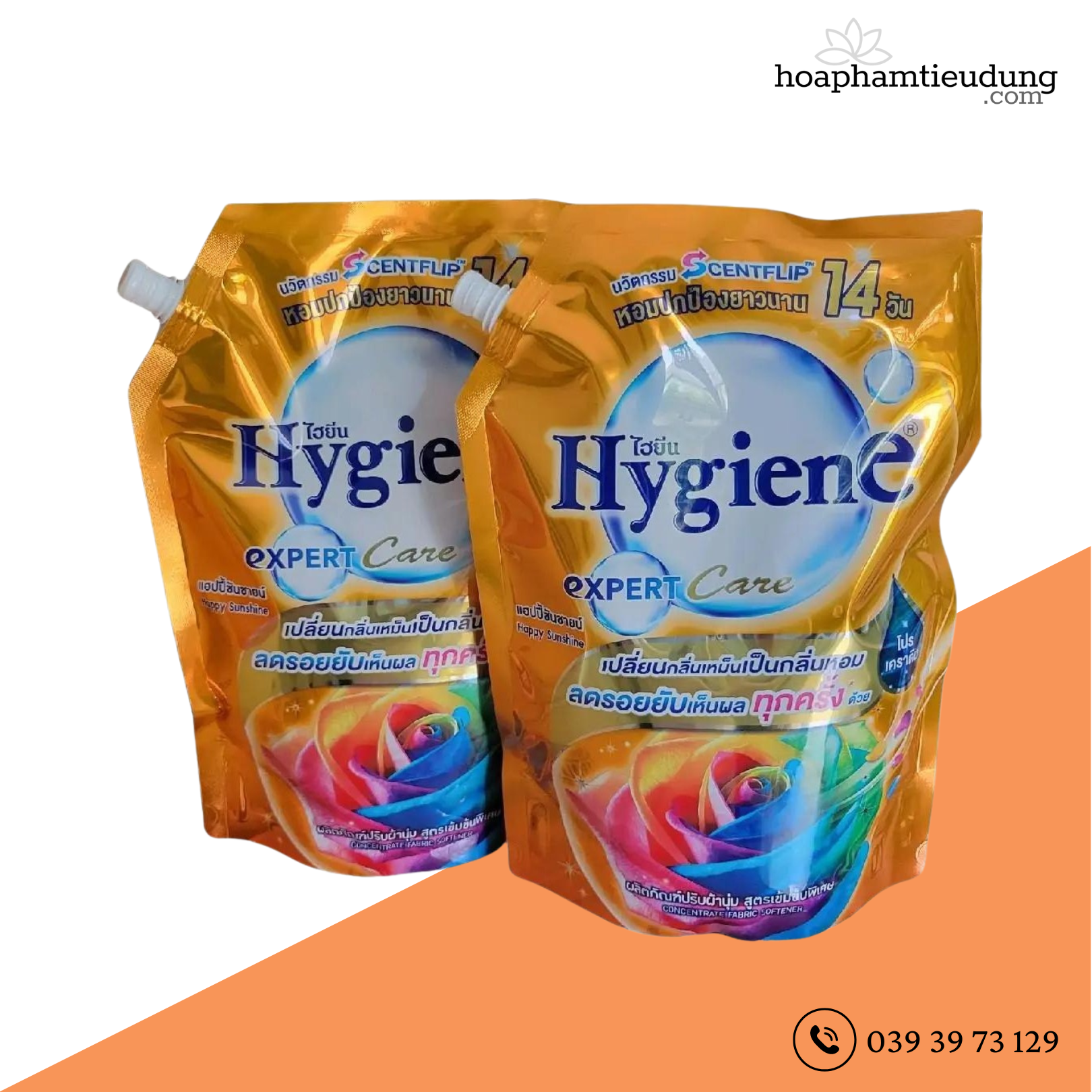 (Combo 2 Túi) Nước Xả huyền thoại Hygiene mềm vải, lưu hương nước hoa dài lâu 1.3L