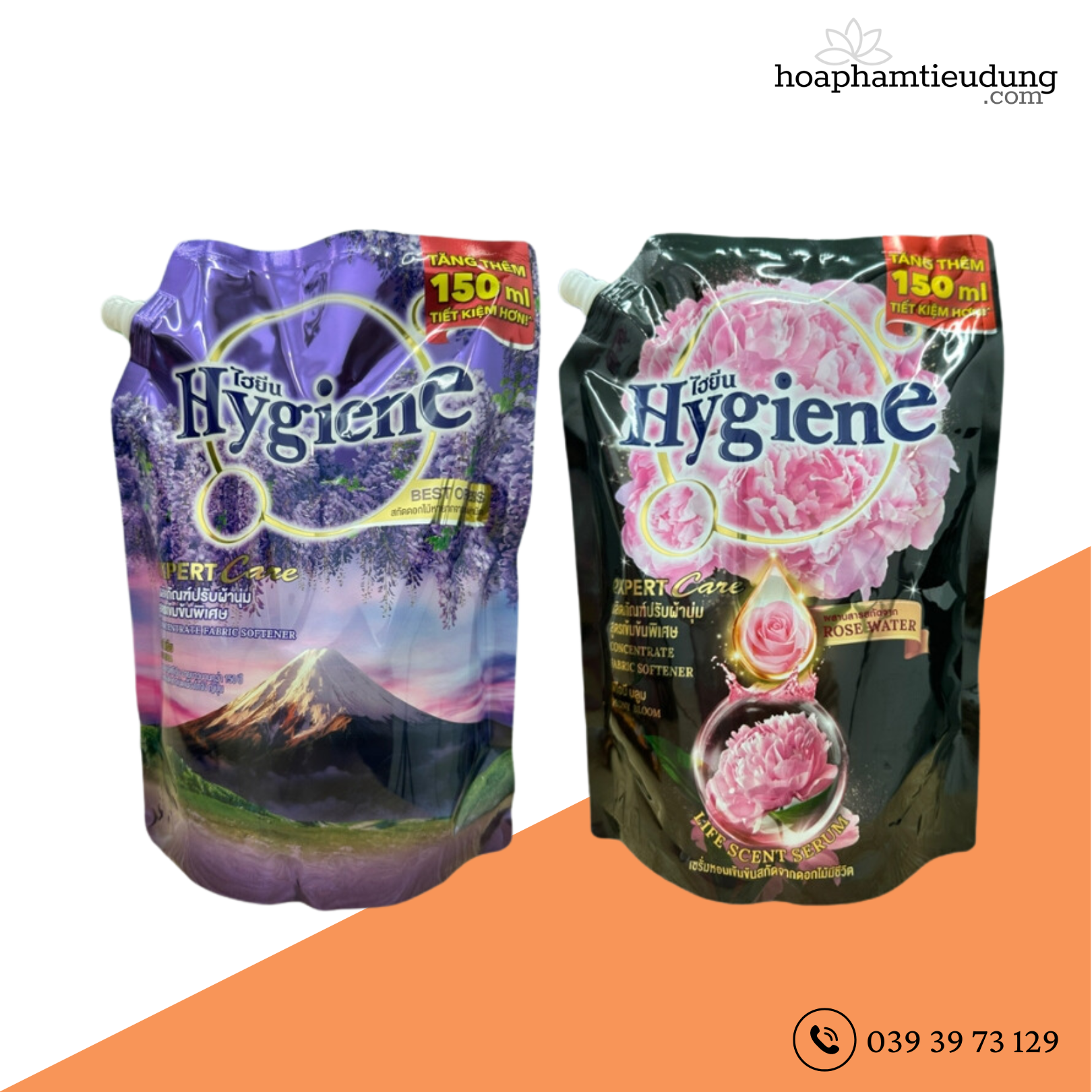 (Combo 2 Túi) Nước Xả huyền thoại Hygiene mềm vải, lưu hương nước hoa dài lâu 1.3L