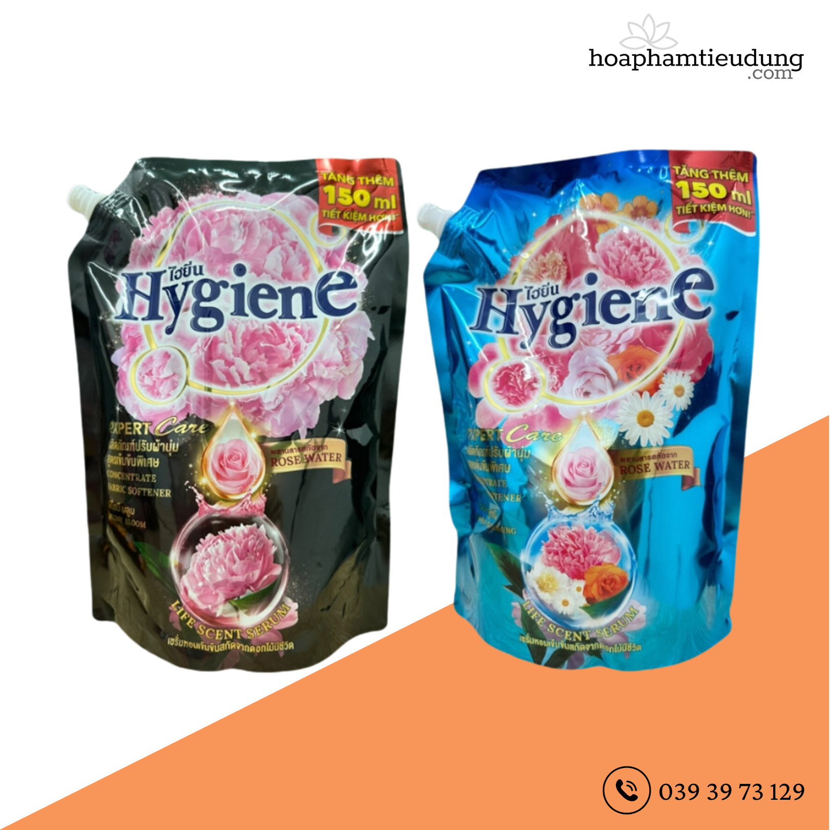 (Combo 2 Túi) Nước Xả huyền thoại Hygiene mềm vải, lưu hương nước hoa dài lâu 1.3L