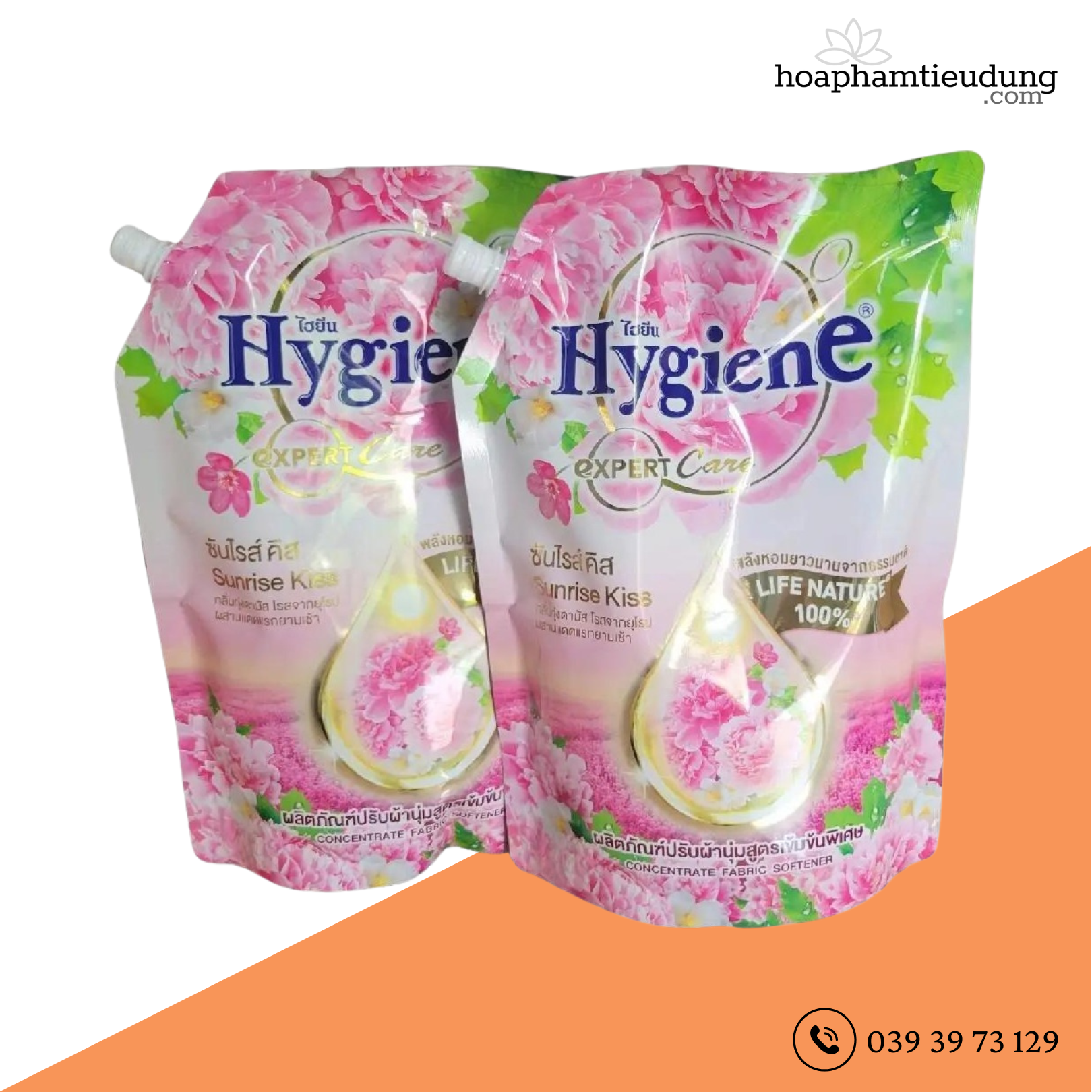 (Combo 2 Túi) Nước Xả huyền thoại Hygiene mềm vải, lưu hương nước hoa dài lâu 1.3L