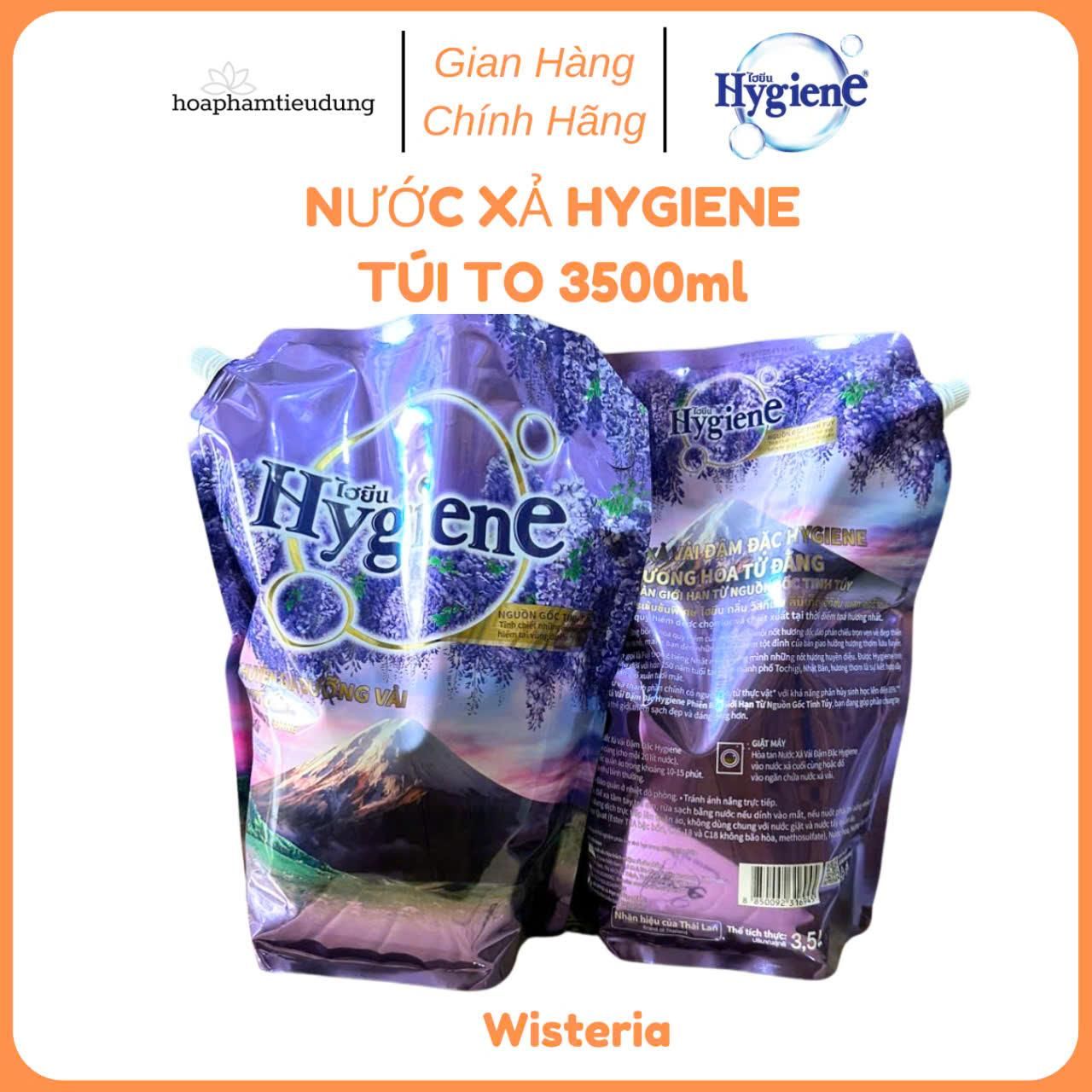 (Túi To Tiết kiệm) Nước Xả Vải Hygiene Đậm Đặc 3.5L Thái Lan