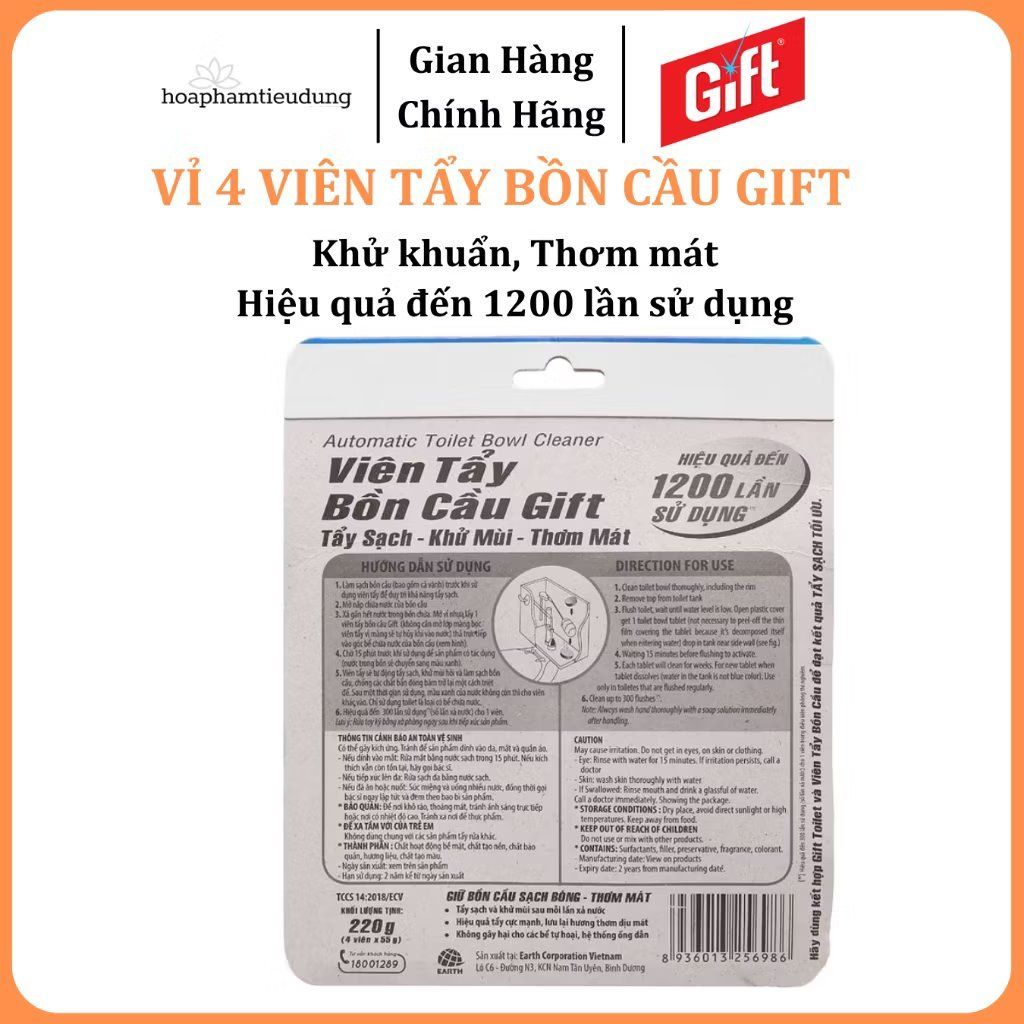 Viên Thả Bồn Cầu Gift (4 viên × 55g)