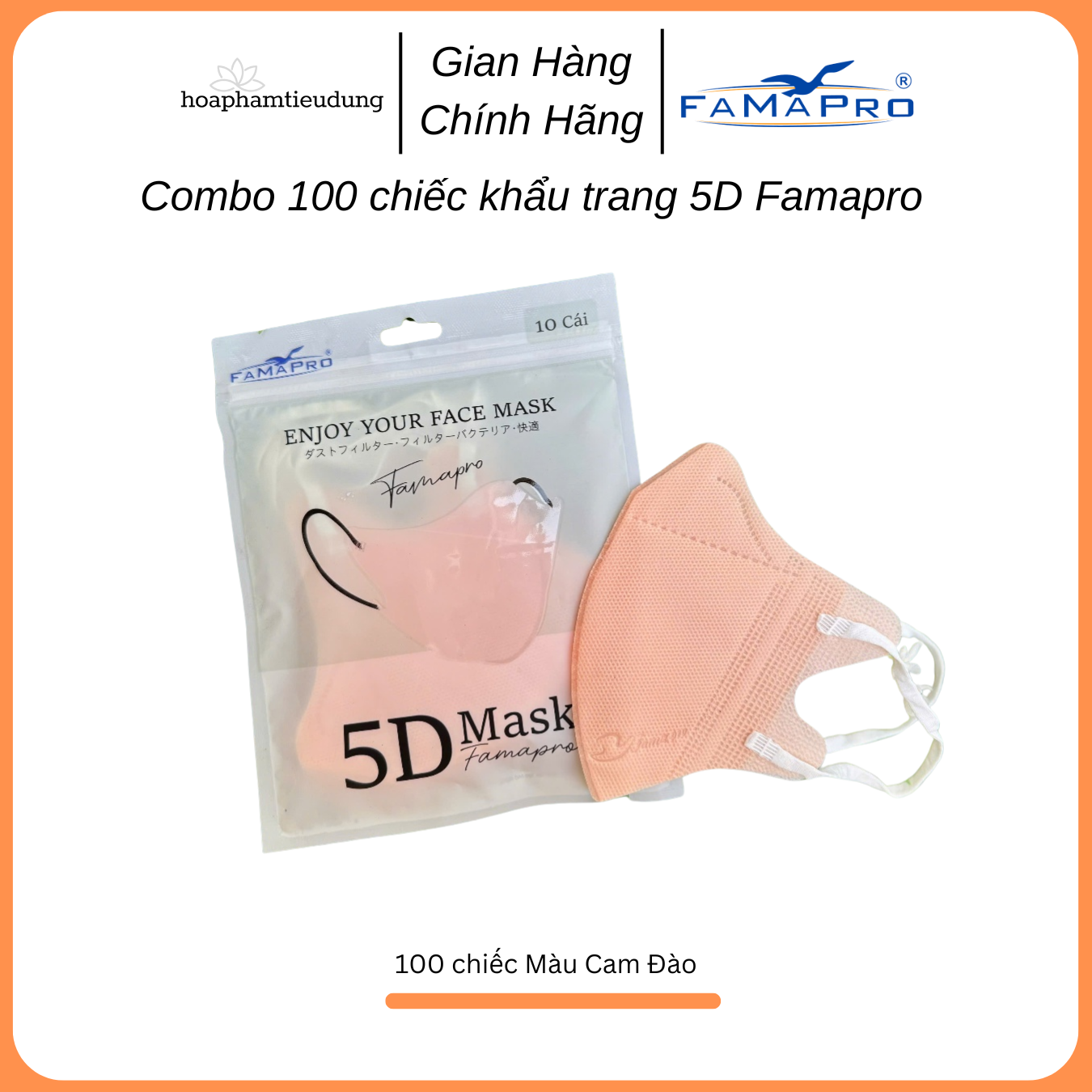 Khẩu trang kháng khuẩn 3 lớp 5D mask Famapro Nam Anh