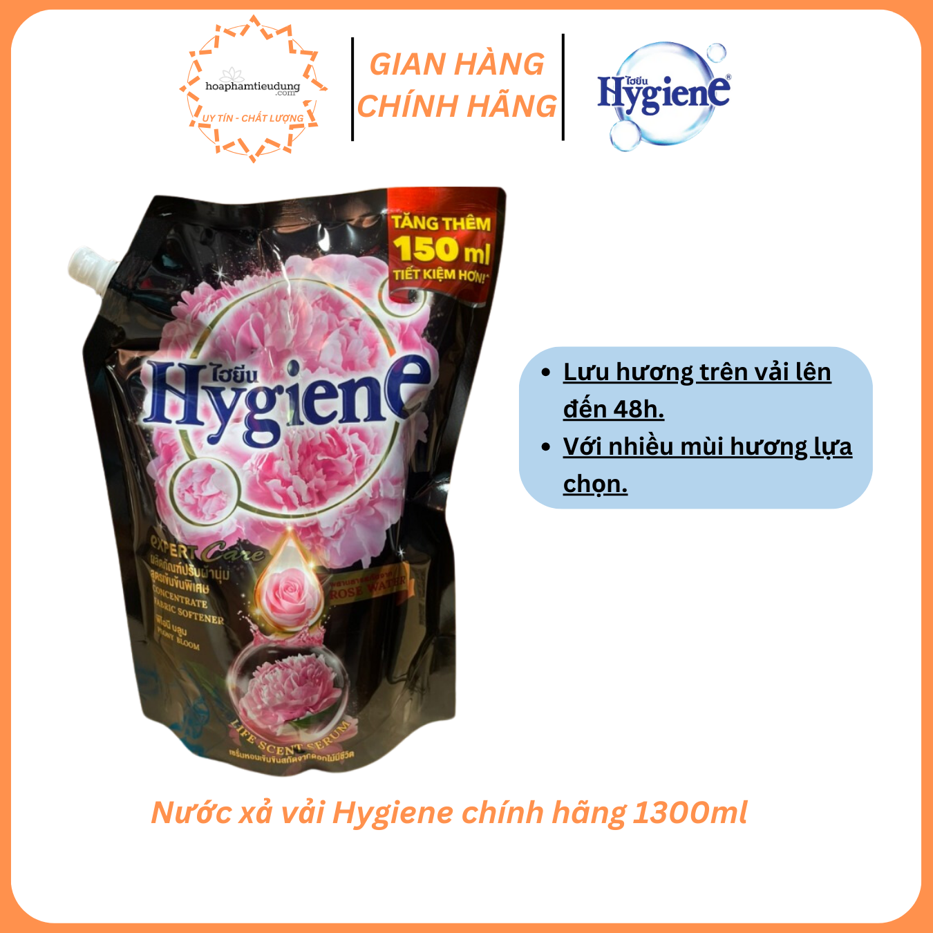 Nước xả Hygiene Expert Care 1300ml