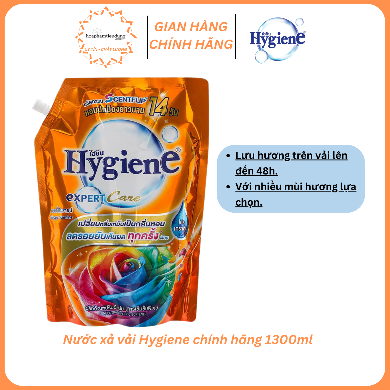 Nước xả Hygiene Expert Care 1300ml