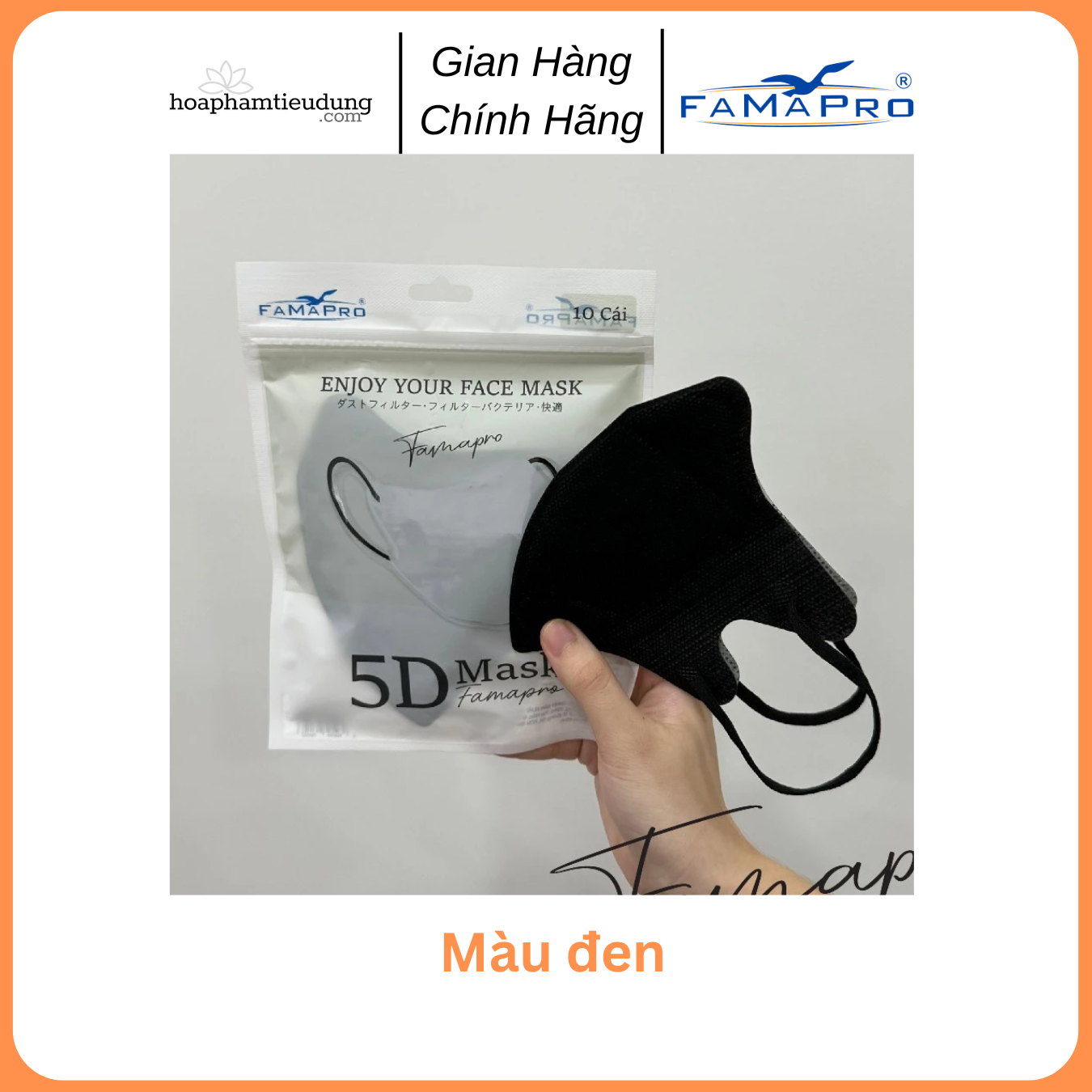 Khẩu trang kháng khuẩn 3 lớp 5D mask Famapro Nam Anh