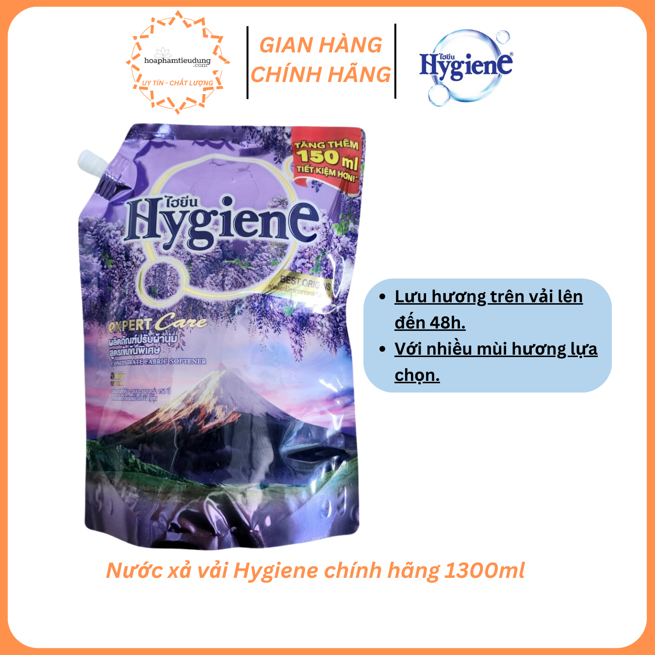 Nước xả Hygiene Expert Care 1300ml