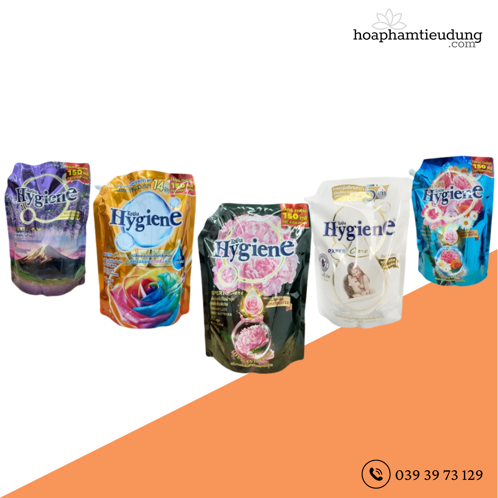(Combo 2 Túi) Nước Xả huyền thoại Hygiene mềm vải, lưu hương nước hoa dài lâu 1.3L