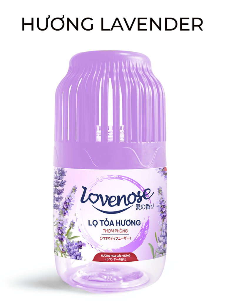 Lọ tỏa hương Lovenose hương thơm tự nhiên dễ chịu khử mùi sáp thơm phòng thế hệ mới 45 ngày - Dung tích 180ml