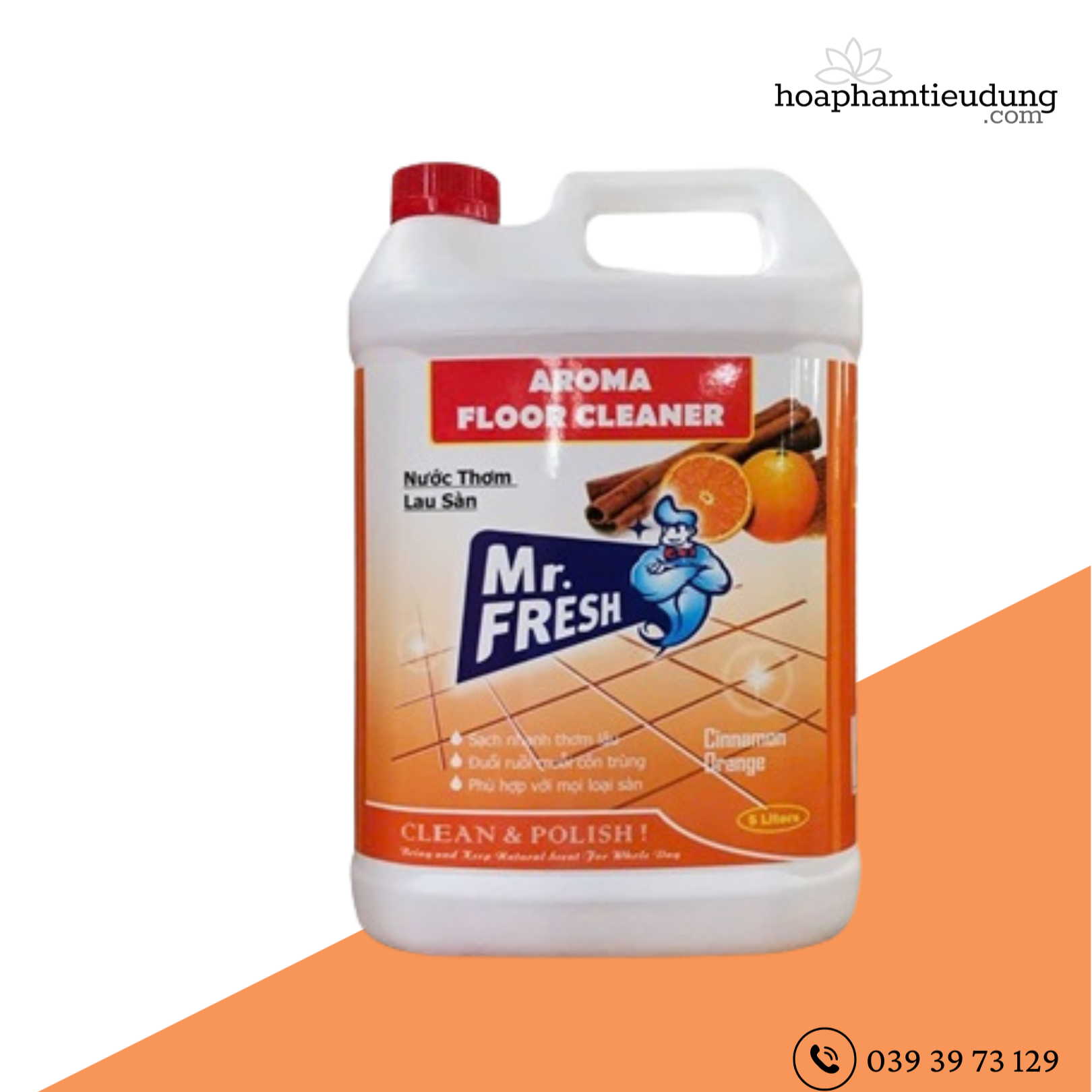 Nước thơm lau sàn diệt khuẩn Hando 5L