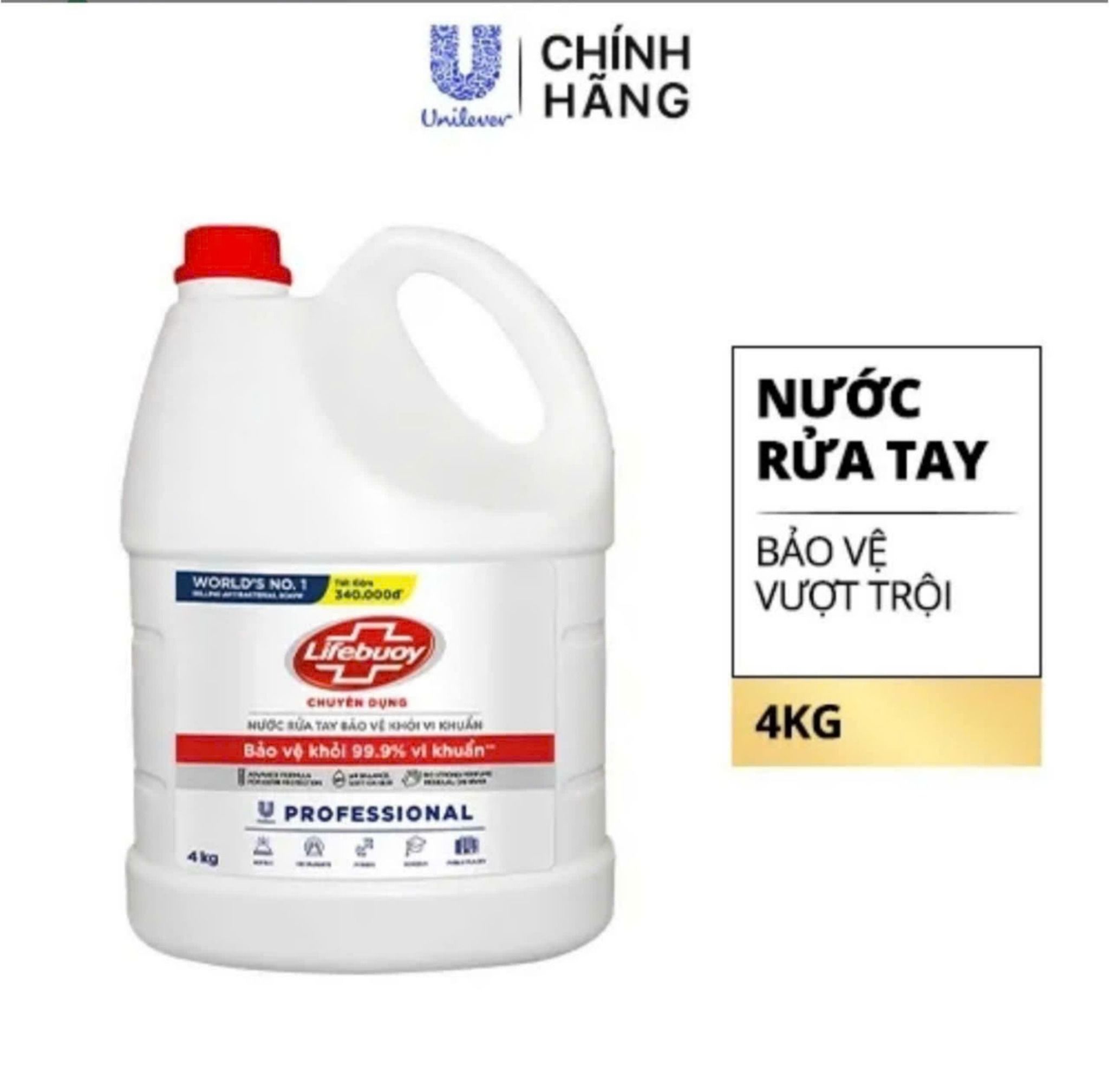 Nước rửa tay Lifebuoy bảo vệ vượt trội 4KG