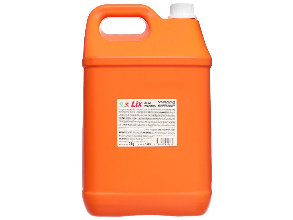 Nước giặt LIX Đậm Đặc Hương Nước Hoa 9Kg Làm Sạch Cực Nhanh Vết Bẩn