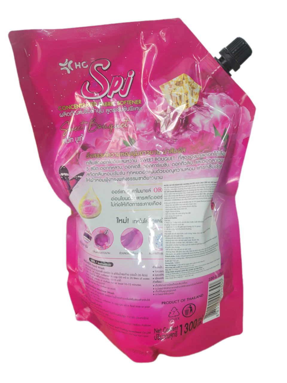 Nước xả vải Spj Thái Lan 1.3L Siêu lưu hương và mềm vải