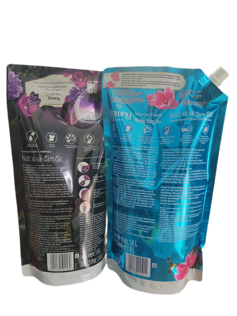 Combo 2 túi Nước xả Downy 1.45-1.6L Huyền bí Nắng mai