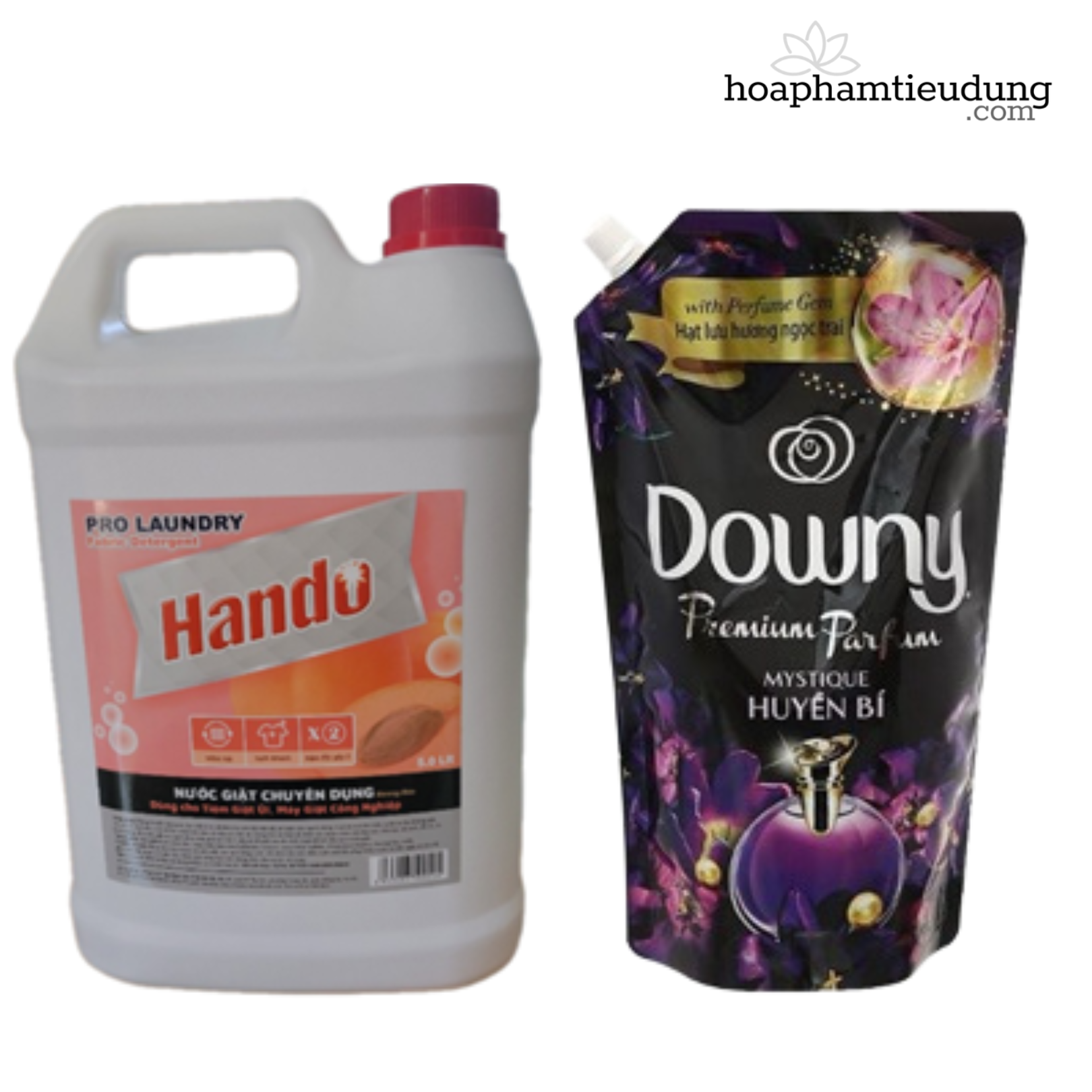 (Combo 2 túi) Giặt Hando 5L & Xả Downy 1.45-1.6L lưu hương dài lâu, làm sạch vết bẩn và siêu tiết kiệm