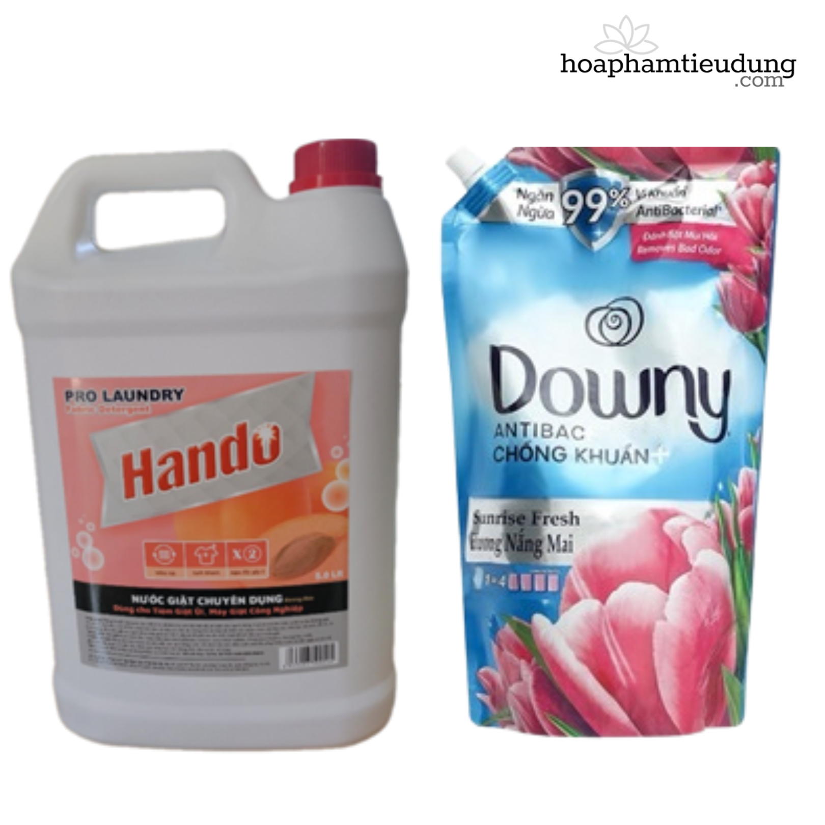 (Combo 2 túi) Giặt Hando 5L & Xả Downy 1.45-1.6L lưu hương dài lâu, làm sạch vết bẩn và siêu tiết kiệm