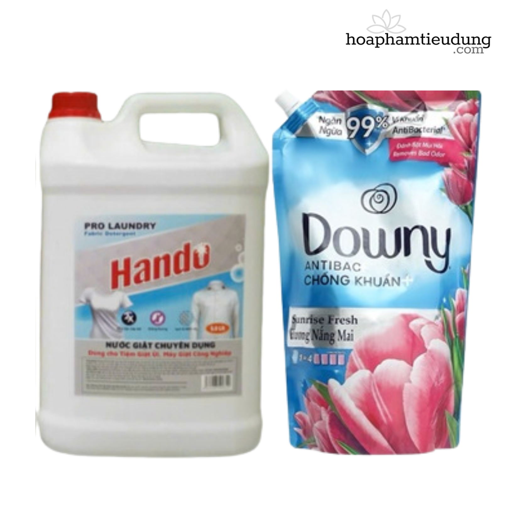 (Combo 2 túi) Giặt Hando 5L & Xả Downy 1.45-1.6L lưu hương dài lâu, làm sạch vết bẩn và siêu tiết kiệm