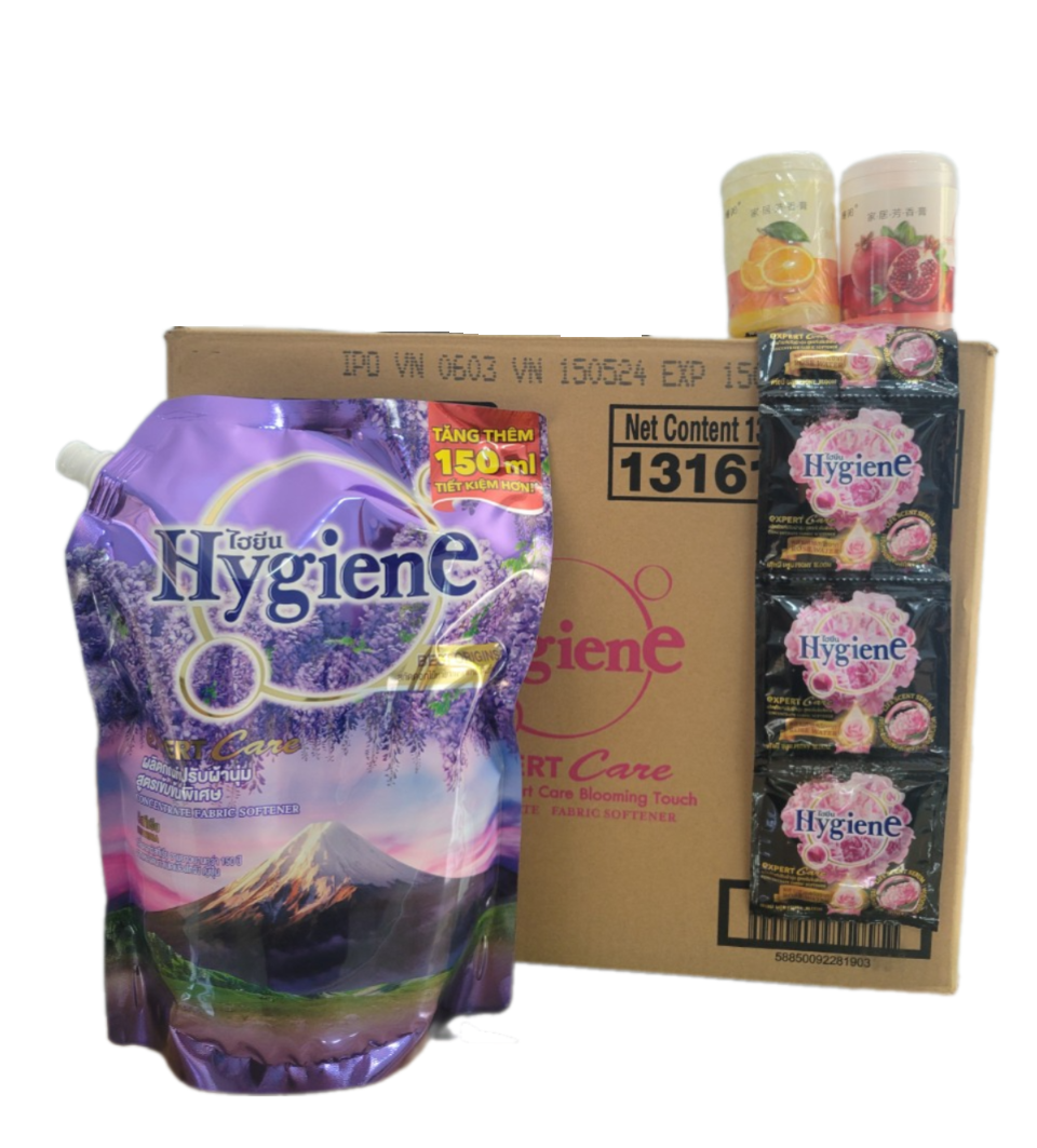 (Combo 8 Túi/ 1 thùng) Nước Xả huyền thoại Hygiene mềm vải, lưu hương nước hoa dài lâu 1.3L Làm Sạch