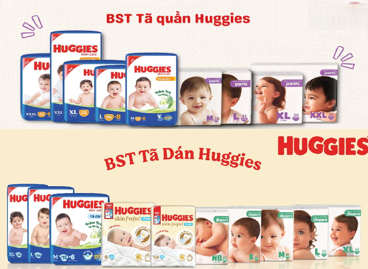 BỈM TÃ HUGGIES SIÊU CAO CẤP PLATINUM NATUREMADE SIZE NB, S - XXL