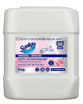 Nước lau sàn Sunlight Tinh Dầu Hương Lily Chuyên Dụng can 9kg