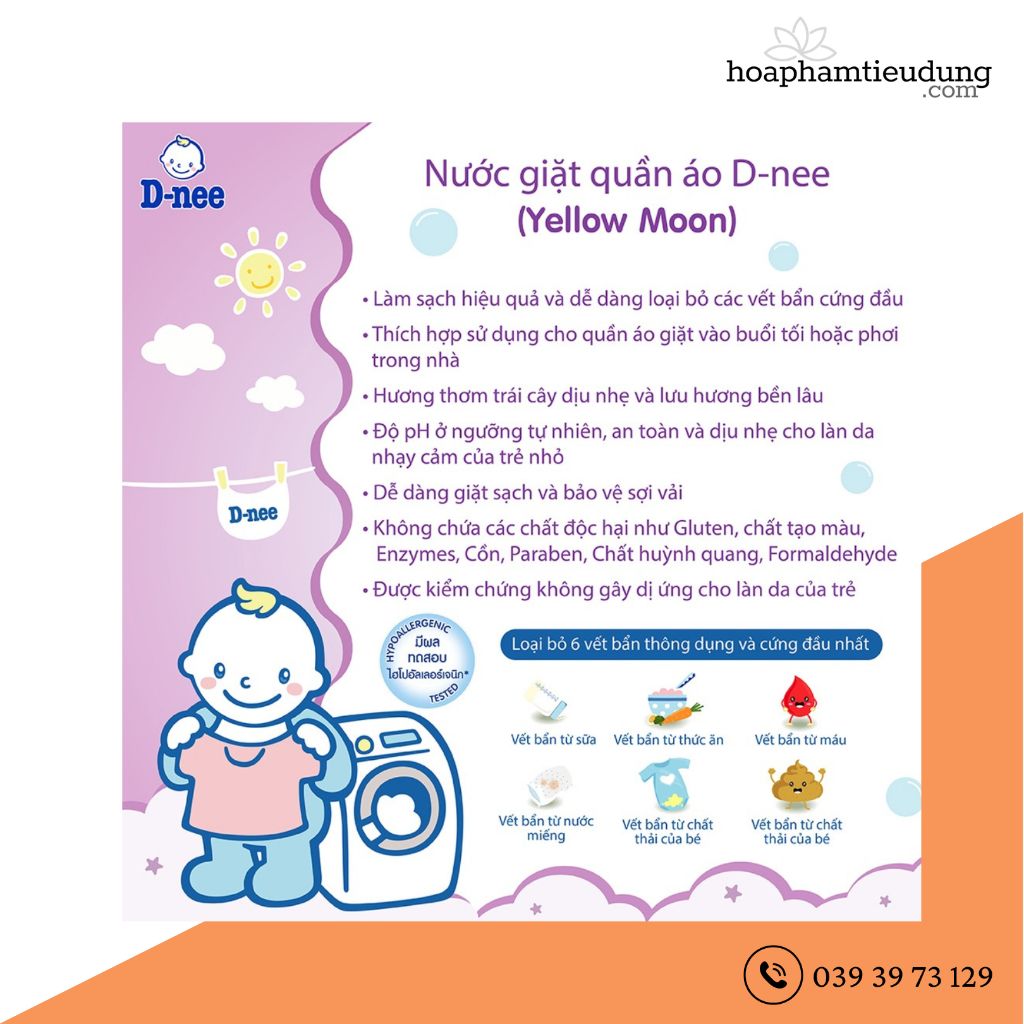 Nước giặt quần áo D-nee 3L (Chính hãng có tem Đại Thịnh)