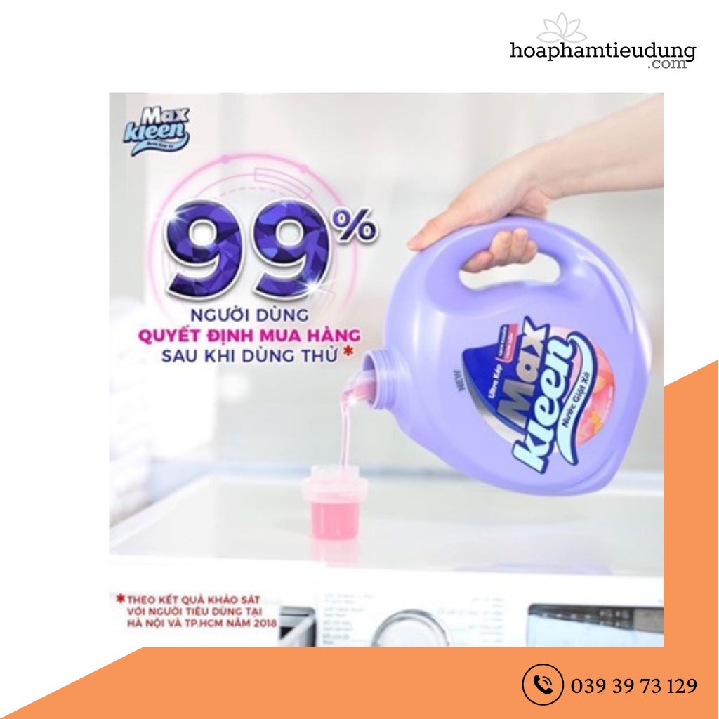 Nước Giặt Xả MaxKleen 3.8L công nghệ ultra kép 2 in 1