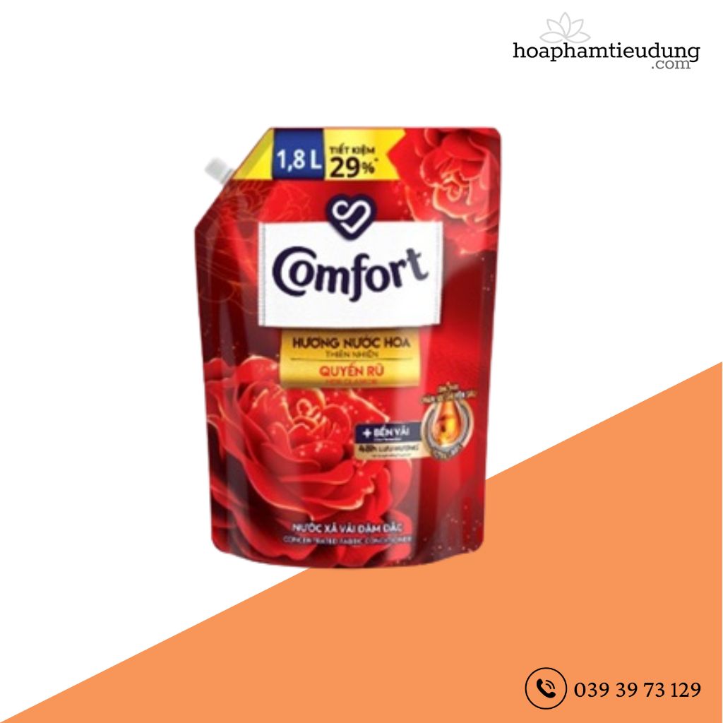 Nước xả vải Comfort 1.8L chăm sóc chuyên sâu
