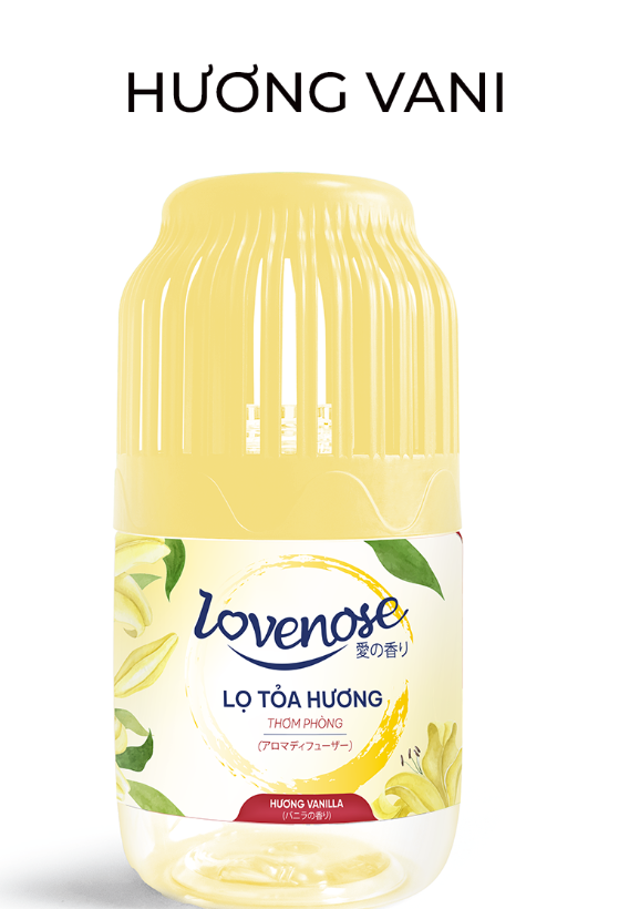 Lọ tỏa hương Lovenose hương thơm tự nhiên dễ chịu khử mùi sáp thơm phòng thế hệ mới 45 ngày - Dung tích 180ml