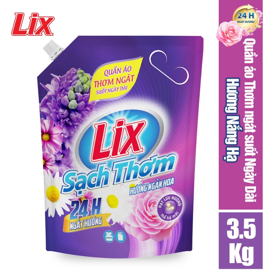 Nước giặt LIX Sạch Thơm hương ngàn hoa 3.5kg