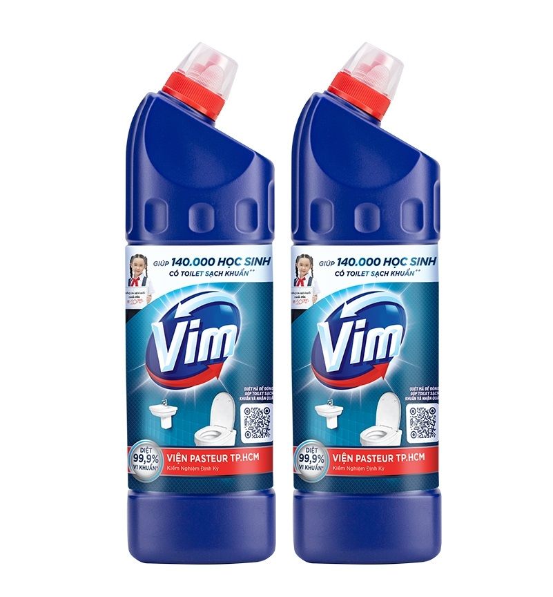 Nước Tẩy Bồn Cầu Vim Diệt Khuẩn 880ml Xanh biển