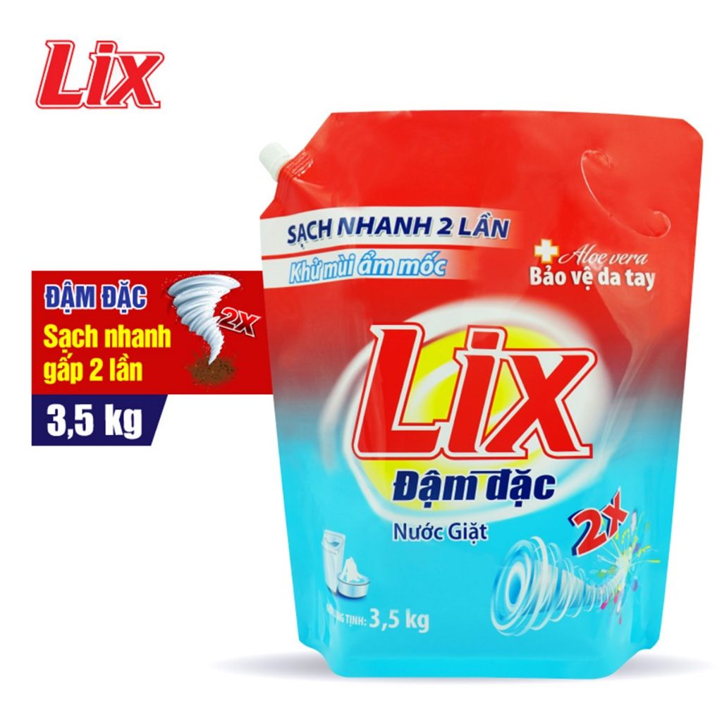 Nước giặt LIX đậm đặc hương hoa khử mùi ẩm mốc 3.5kg