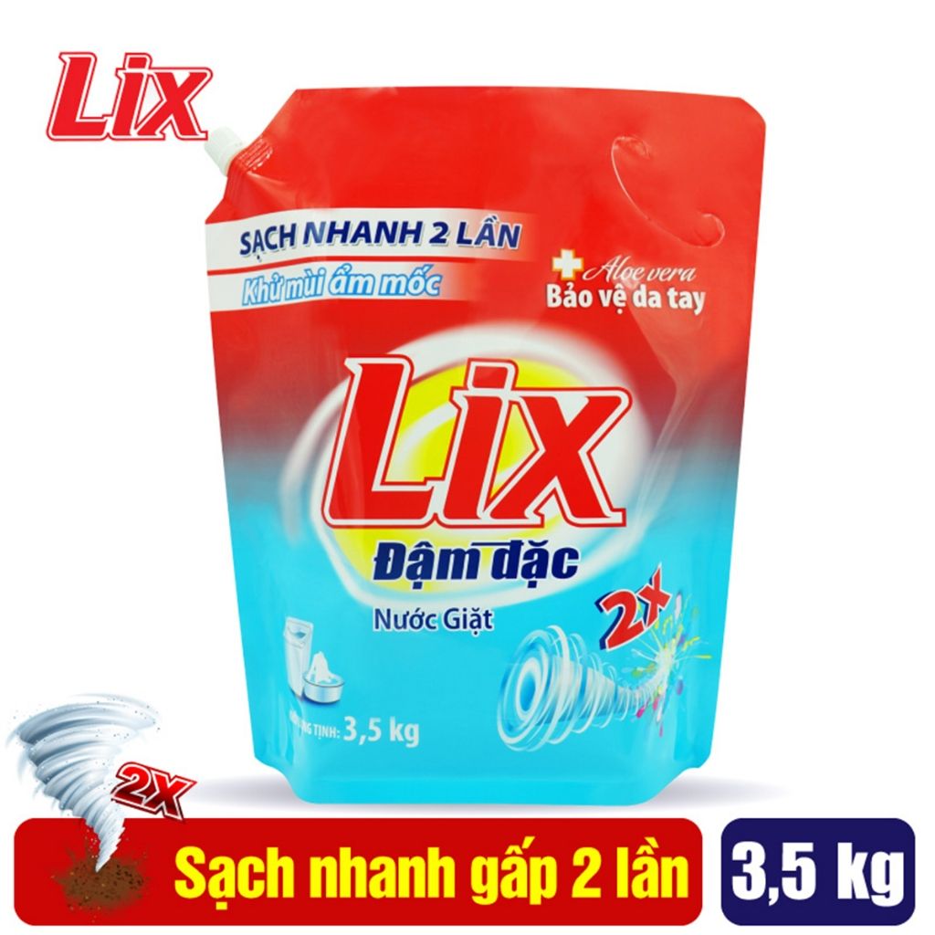 Nước giặt LIX đậm đặc hương hoa khử mùi ẩm mốc 3.5kg